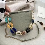 Ladies Jelly Hand Bag Shoulder Bags Chain Shoulder Bags