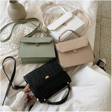 Stone Patent Crossbody Bag Women Small Handbag PU Leather Hand Bag