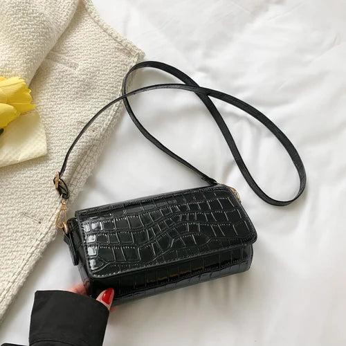 Crocodile Pattern Handbags PU Leather Ladies Shoulder Bag