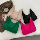 Retro Felt Chain Armpit Bag Women's Shoulder Bag Handbags