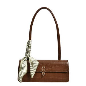 French Style Underarm Bag Stone Pattern One Shoulder Bags