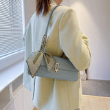 French Style Underarm Bag Stone Pattern One Shoulder Bags