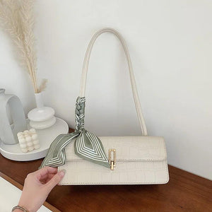 French Style Underarm Bag Stone Pattern One Shoulder Bags