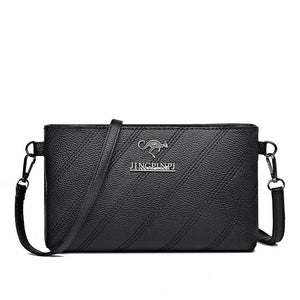 Women PU Leather Messenger Bag Vintage Crossbody Handbag