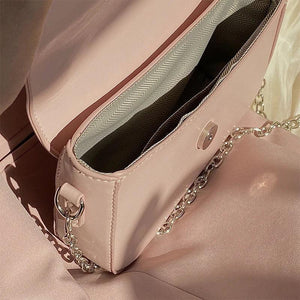 Pink Love Heart Women Chain Small Square Shoulder Bag Lady Phone Purse Handbags