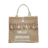 Large Capacity Tassel Shoulder Bag for Summer Beach