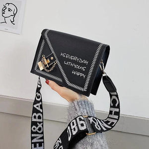 Buylor Crossbody Bag for Women Letter Printed Shoulder Bags Casual Handbag Purse