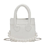 Crocodile Pattern Chain Shoulder Messenger Bag for Women