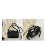 Crocodile Grain Leather Women's Shoulder Bag Messenger Bag