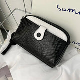 Crocodile Grain Leather Women's Shoulder Bag Messenger Bag