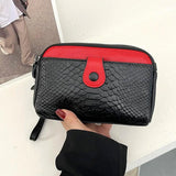 Crocodile Grain Leather Women's Shoulder Bag Messenger Bag