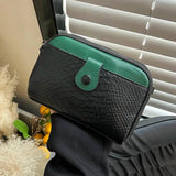 Crocodile Grain Leather Women's Shoulder Bag Messenger Bag