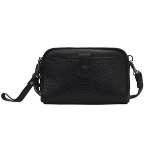 Crocodile Grain Leather Women's Shoulder Bag Messenger Bag