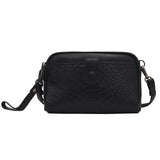 Crocodile Grain Leather Women's Shoulder Bag Messenger Bag