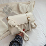 Women Urban Simple Shoulder Small Square Bag Lace Crossbody Casual Handbag
