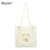 Buylor Corduroy Women's Tote Shoulder Bag Soft Eco Storage Handbag