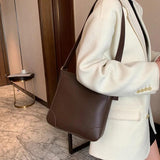Spring PU Leather Bucket Bag for Women Small Shoulder Messenger Lady Handbags