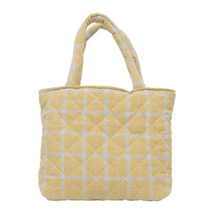 Plaid Shoulder Messenger Bag Vintage Ladies Purse Handbag Large Capacity Tote