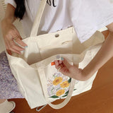 Vintage Embroidered Flowers Women Shoulder Bag Large Capacity