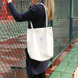 Corduroy Tote High-capacity Bags Solid Colors Preppy Style Handbags