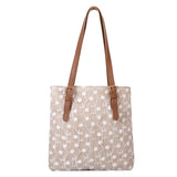 Straw Shoulder Bag Lace Woven Large Capacity Tote Ladies Shopping Bag