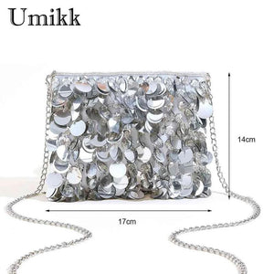 Sequin Envelope Evening Clutch Chain Wedding Bag