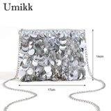 Sequin Envelope Evening Clutch Chain Wedding Bag