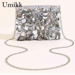 Sequin Envelope Evening Clutch Chain Wedding Bag
