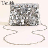 Sequin Envelope Evening Clutch Chain Wedding Bag