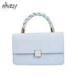 Navy PU Leather Crossbody Bag with Rope Handle for Women