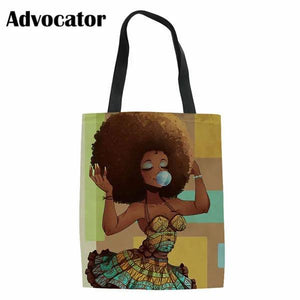 Girls Canvas Handbag Crossbody Bag for African Ladies