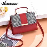 Vintage PU Leather Messenger Bag for Women