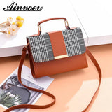 Vintage PU Leather Messenger Bag for Women