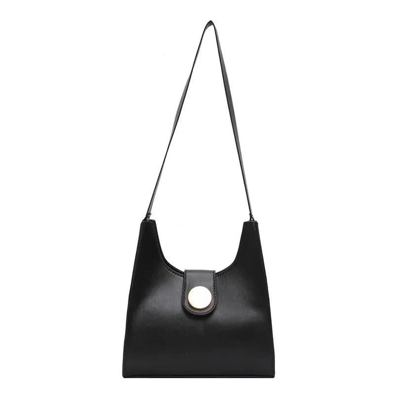 Retro Bucket Bag PU Leather Handbag Large Capacity Shoulder Messenger Bag