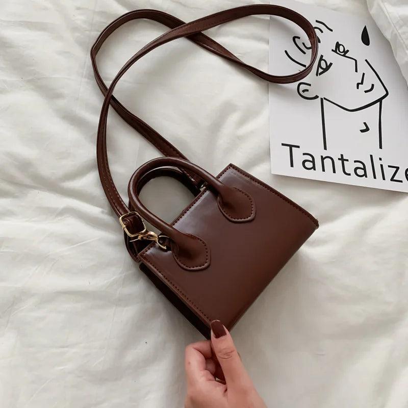 Retro Solid Handbags Women Mini Shoulder Bag Crossbody Bags