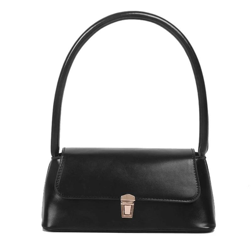 D0LF Women Underarm Bag Vintage PU Leather Ladies Small Shoulder Bags