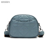 Vintage Solid Leather Shoulder Crossbody Bag for Women