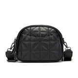 Vintage Solid Leather Shoulder Crossbody Bag for Women