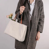 Canvas Large Shoulder Bag Women Casual Tote Ladies Storage Bag