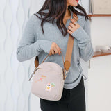 Embroidery Printed Shoulder Bag Crossbody Messenger Retro Handbag