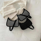 Rhinestone Shoulder Underarm Bag Casual Small Shoulder Shopping Bags