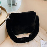 Plush Crossbody Bag Casual Faux Fur Large Shoulder Bags Ladies Purse