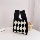 Women's Plaid Wool Shoulder Bag Wintter Handbag