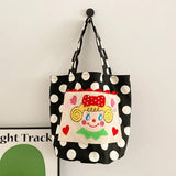 Polka Dot Bucket Bag Women's Shoulder Handbag