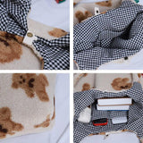 Winter Women's Cartoon Handbags Faux Lamb Swool Plush Shoulder Bag