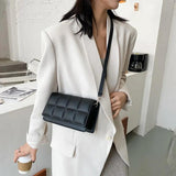 Western Style Checkered Shoulder Bag Urban Messenger Small Square Bag