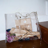 Clear PVC Shoulder Bag Large Tote Jelly Shopping Bags