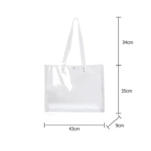 Clear PVC Shoulder Bag Large Tote Jelly Shopping Bags
