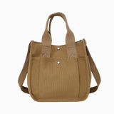Canvas Casual Tote Shoulder Bag for Women Solid Crossbody