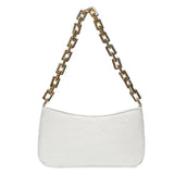 Stone Pattern PU Leather Armpit Bag Women Chain Shoulder Handbag